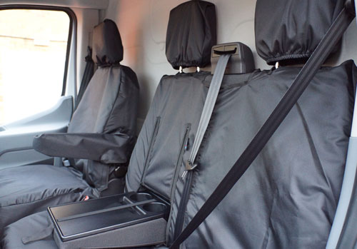 Ford Transit (2014-Present) Tailor-made Seat Covers - Drinks Holder Access