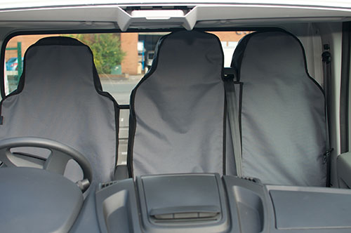 Drivers and Twin Passenger Semi-Tailored Van Seat Covers - Grey Example