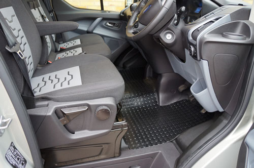 Penny rubber van mat - Placed in van footwell Penny rubber van mat - Placed in van footwell