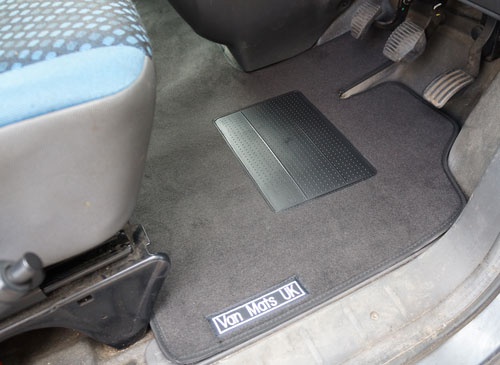 Carpet Van Mat - Example in Van Footwell