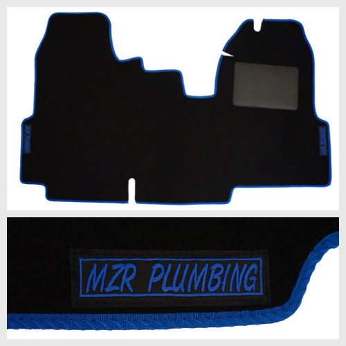 Ford Transit MK7 Van Mat - Blue Trim with Blue Embroidery Ford Transit MK7 Van Mat - Blue Trim with Blue Embroidery