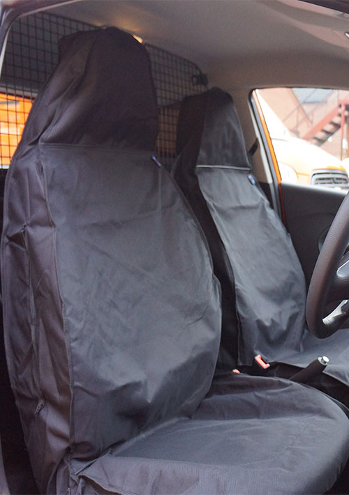 Heavy Duty Grey Waterproof Car Seat Covers 2 Fronts VAUXHALL COMBO VAN