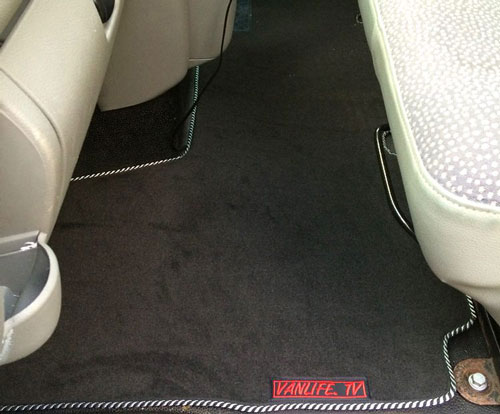 Competition Winner's Van Mats - Luxury Graphite with Red Embroidery , Black and Silver Trim