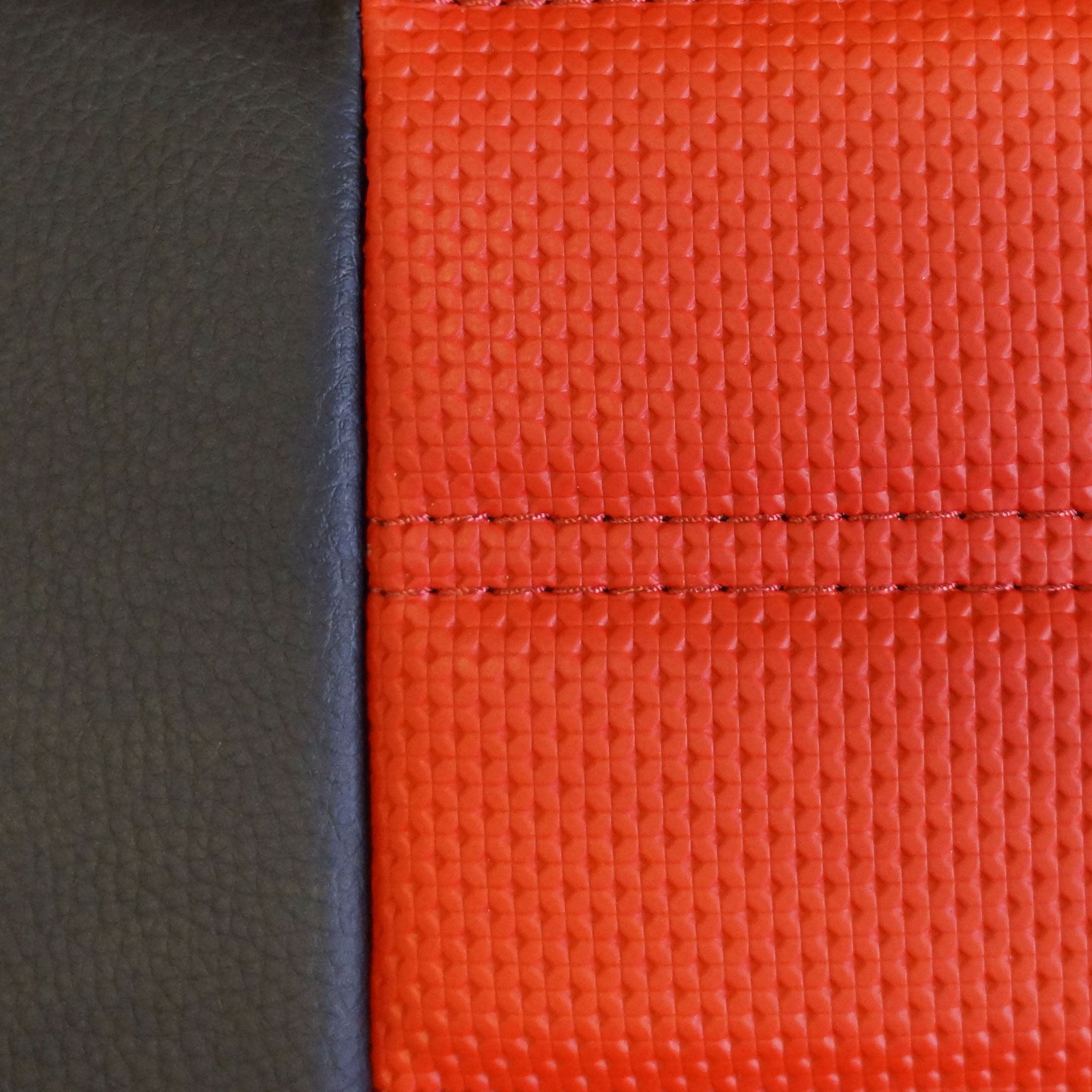 Black Van Seat Covers with Red Insert - Example