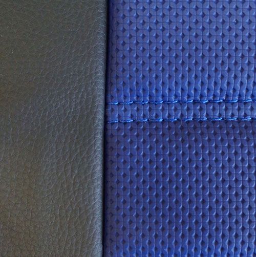Black and Blue with Blue Stitching
