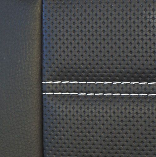 Black with White Stitching