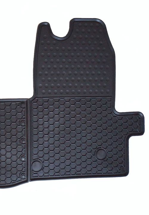 Ford Transit Moulded Rubber Van Mats - 2 Round Clips - Drivers Side Only