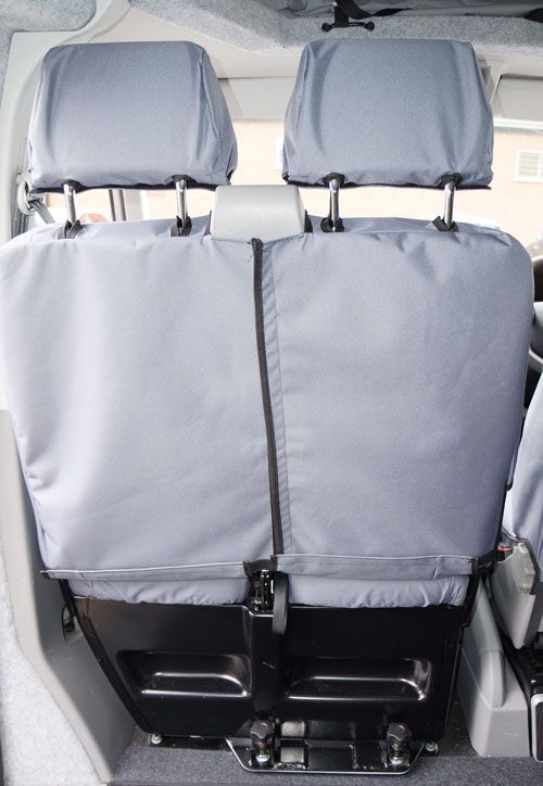 Grey Transporter Seat Covers - Rear View
